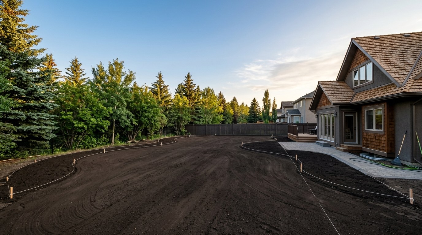 Residential Backyard Grading — Guardian Landscaping